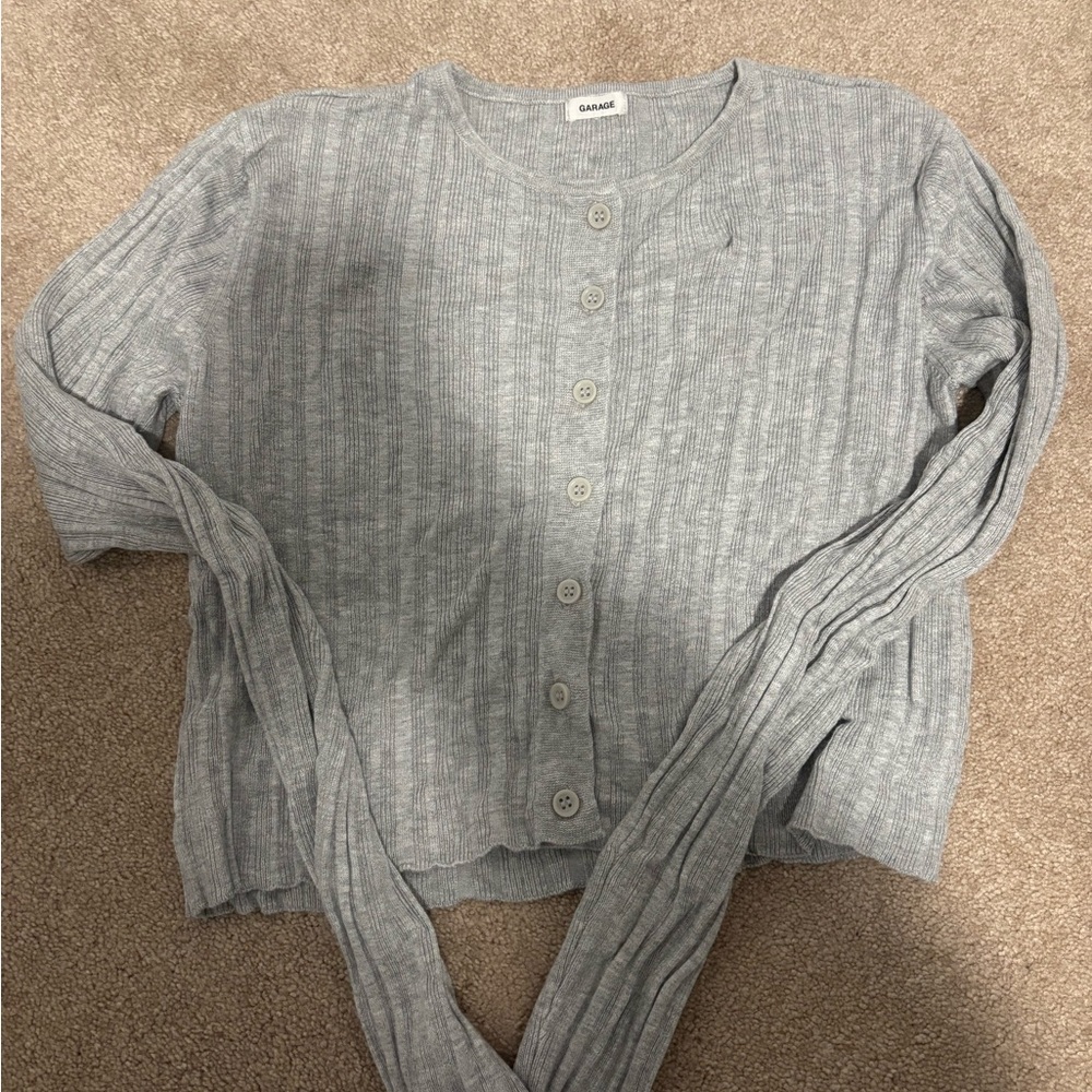 Splendid Light Gray Cardigan Sweater